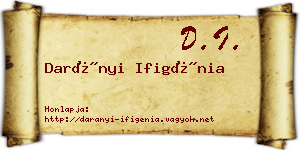 Darányi Ifigénia névjegykártya